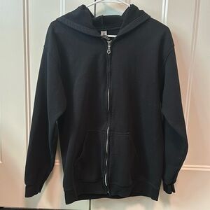 Gildan black zip up hoodie